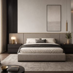 Premium Bed With Nightstands