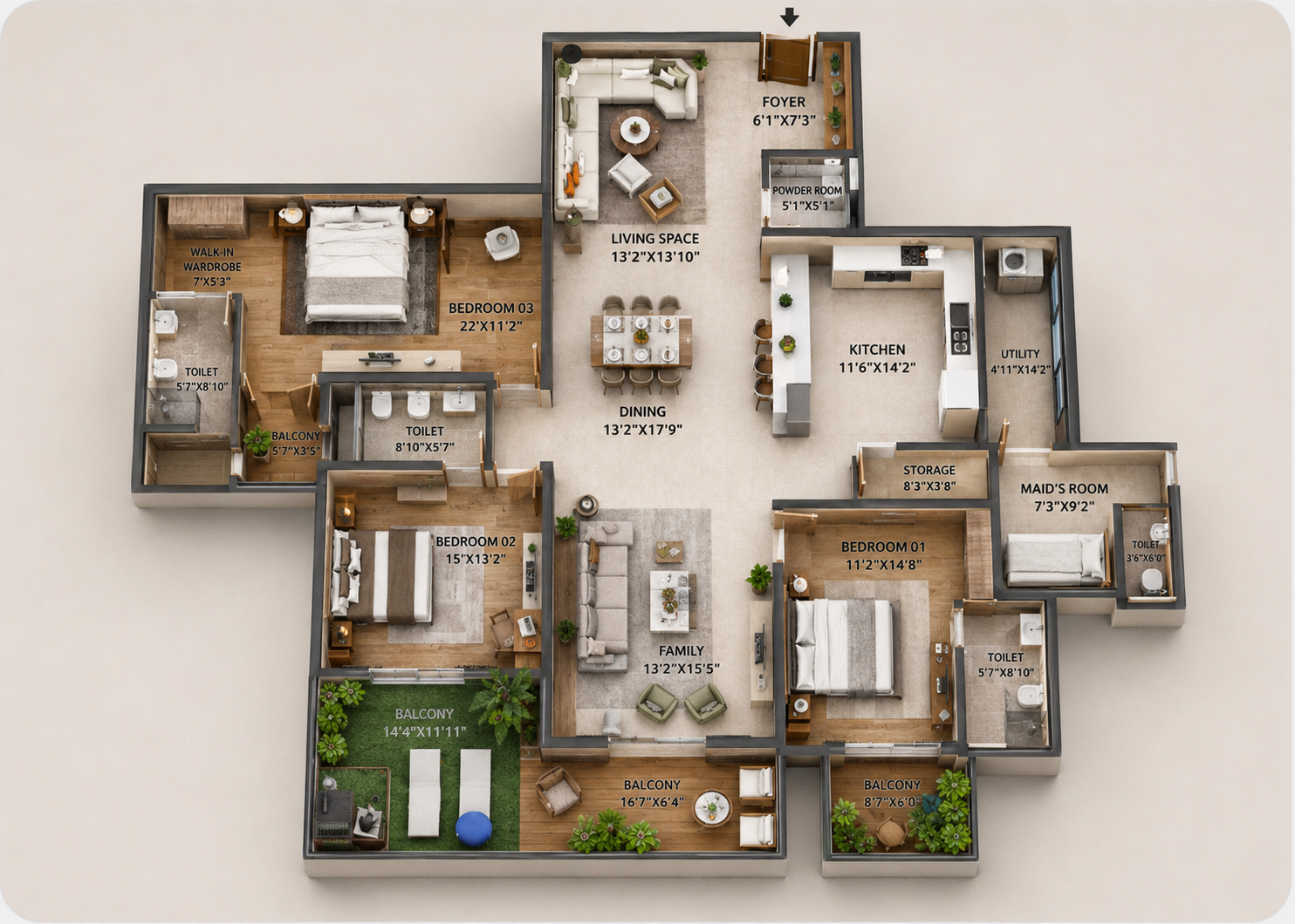 2D floorplan comparison after